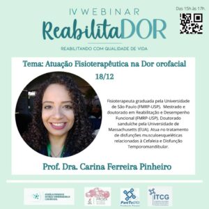 Webinar ReabilitaDOR encerra ciclo de palestras com debate sobre atuação fisioterapêutica na dor orofacial