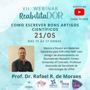 UEPB retoma ciclo de debates do Webinar ReabilitaDOR com palestra sobre produção de artigos científicos